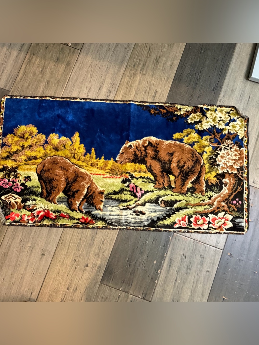 Vintage bear Forest tapestry wall hanging